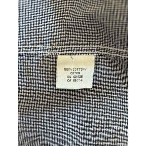 Bugatchi Mens Classic Fit Cotton Button Up Dress Shirt Blue White Pattern M - Picture 6 of 14